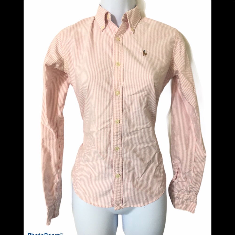 Ralph Lauren Striped Knit Oxford Button down